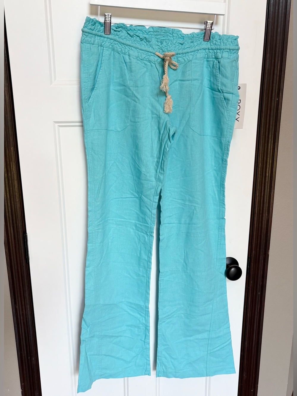 Roxy Aqua Blue Drawstring Lounge Pants